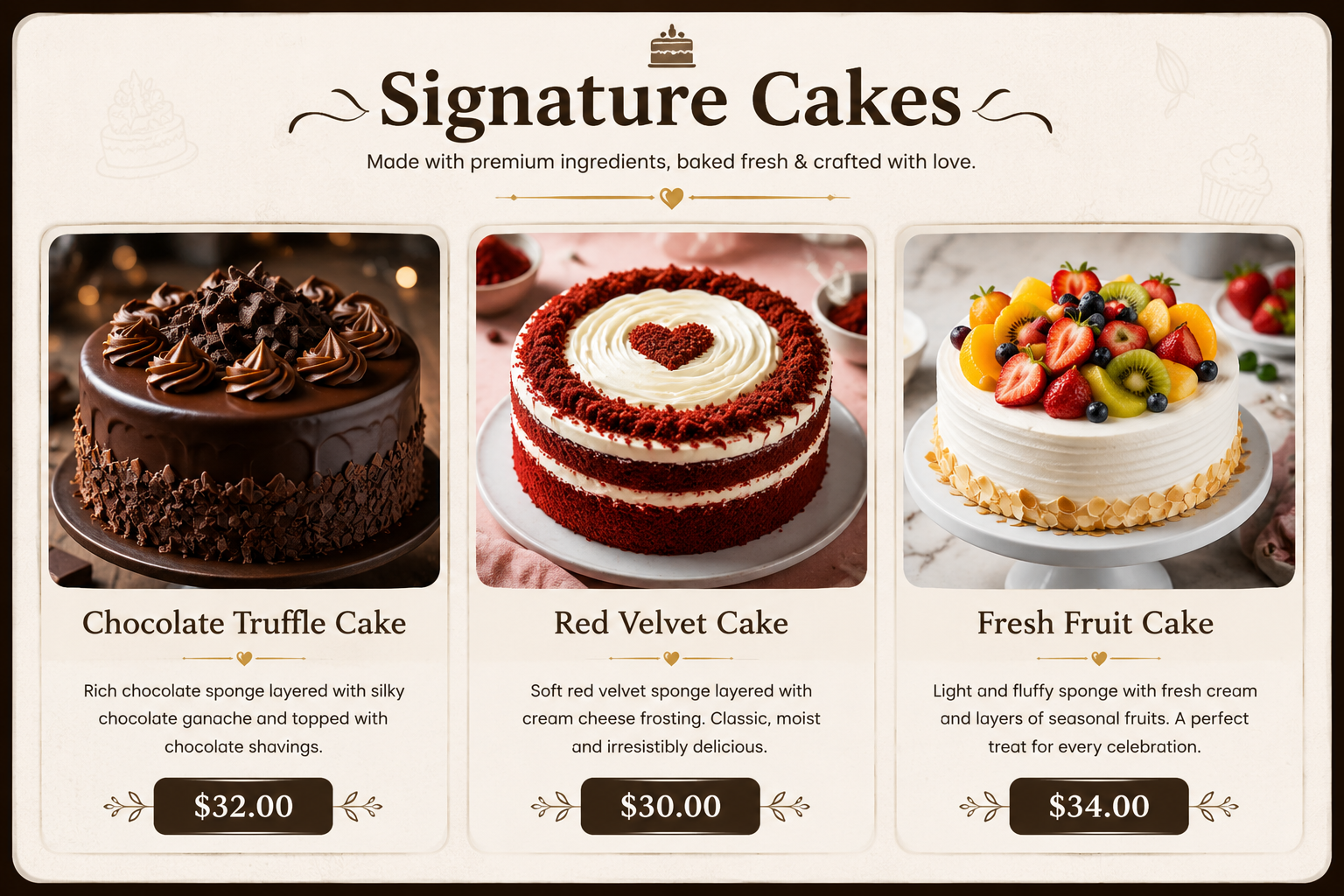 Bakery Website About Us Cake Image